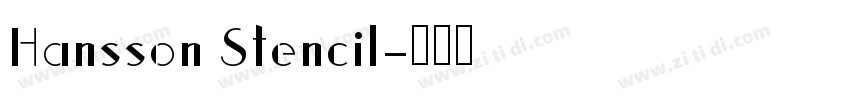 Hansson Stencil字体转换